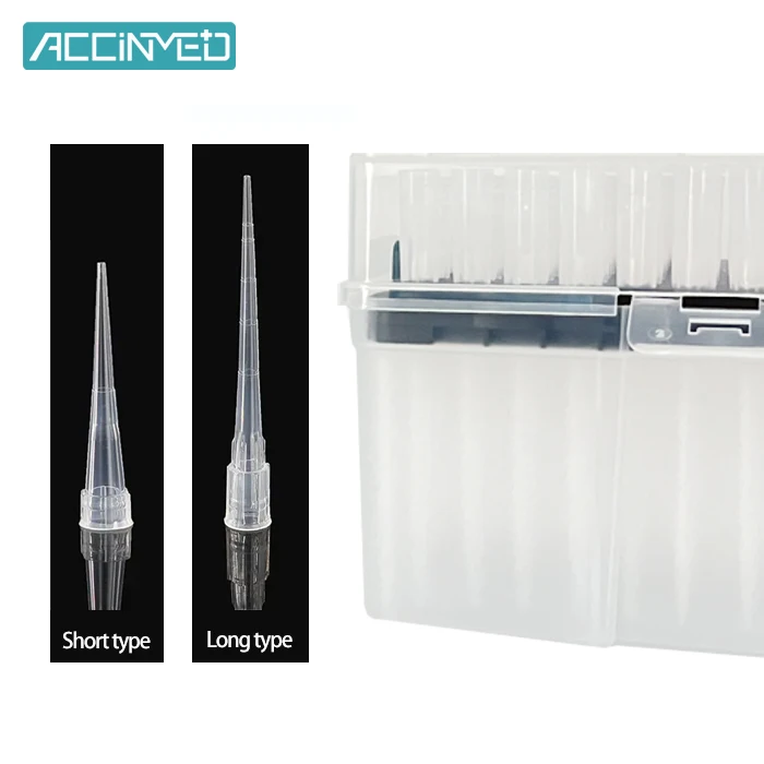 Lab Medical Wholesale Test with CE ISO Disposable Sterile Long Short Type Transparent Pipette Tips 10ul
