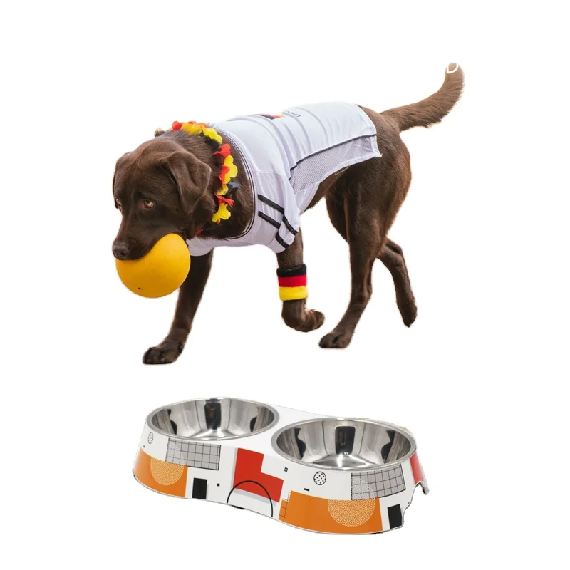 
Non Skid Bottom Holder Double Dog Pet Food Water Stainless Steel Bowl crate dog bowl removable stainless 