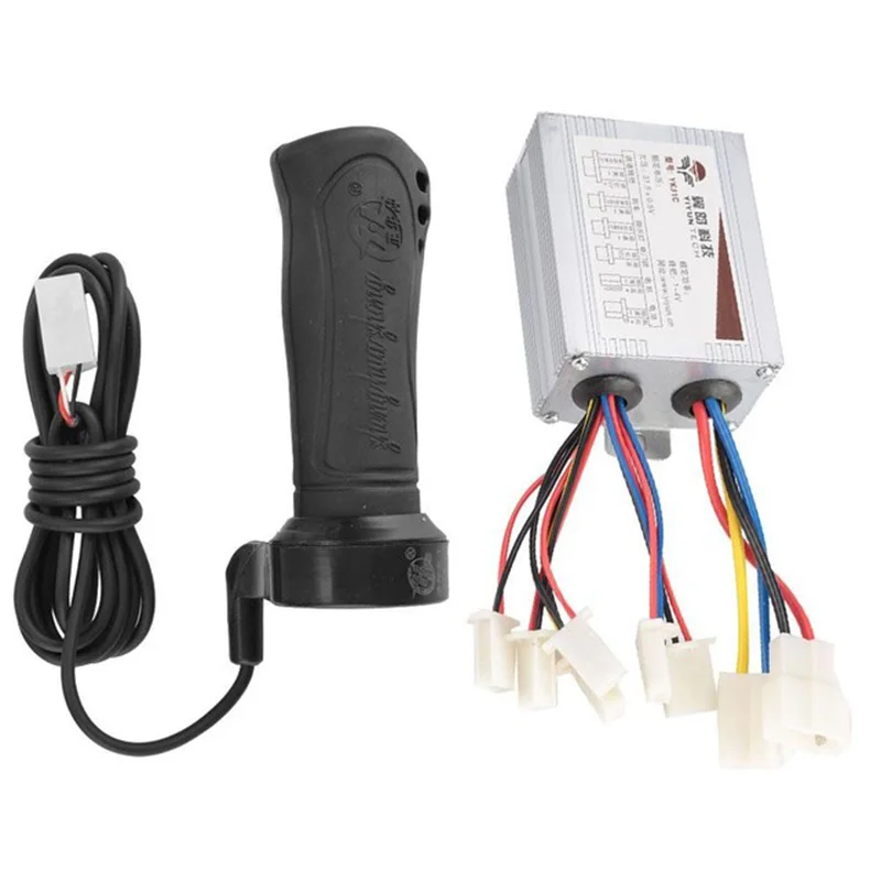 24 36 48 Volt 500 Watts Electric Bike Controller Electric Scooter 500W 24V 36V 48V YK31C Brush Controller Throttle Grip Set