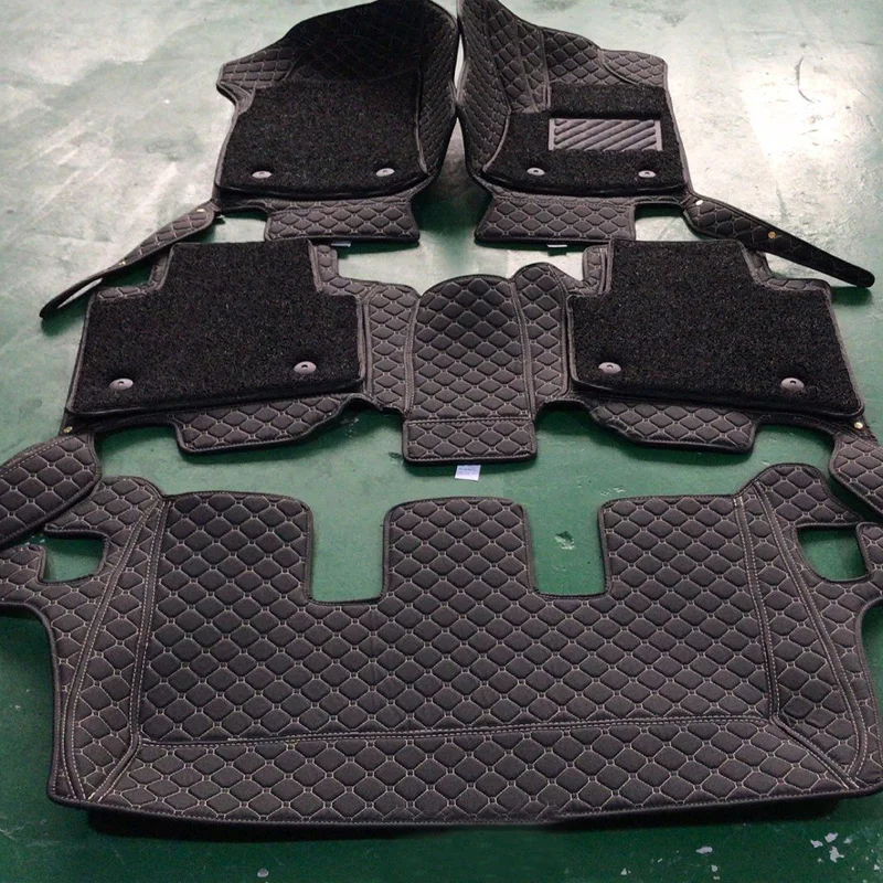 Wholesale production car floor mats leather carpet 2021 Hot Sale Car interior decoration accessories universal car mat