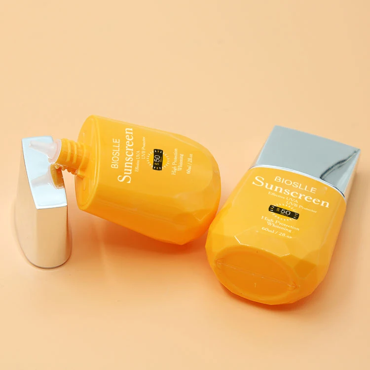 Private Label 60ml Korean Sunscreen UV Sun Block Skin Protector Tinted SPF 50 Sunscreen Sundown Sunscreen Face Cream