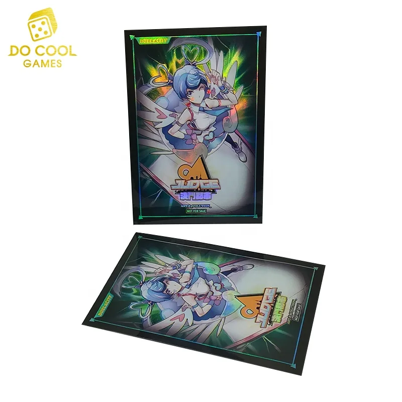 Custom Yugioh/MTG hologram laminated anime trading card sleeves for board game playing card protector