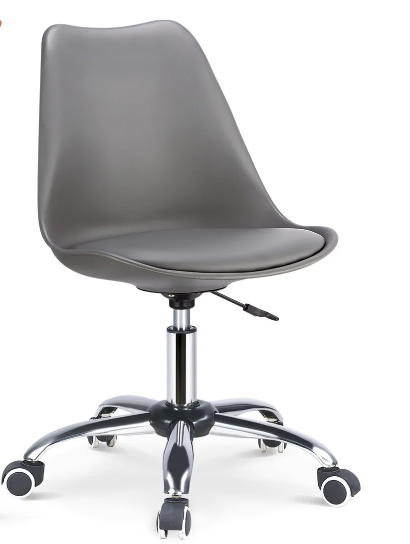 Wholesale Cheap China Factory Supply Ergonomic Swivel PU Cushion PP Plastic Dining Computer Office Chair