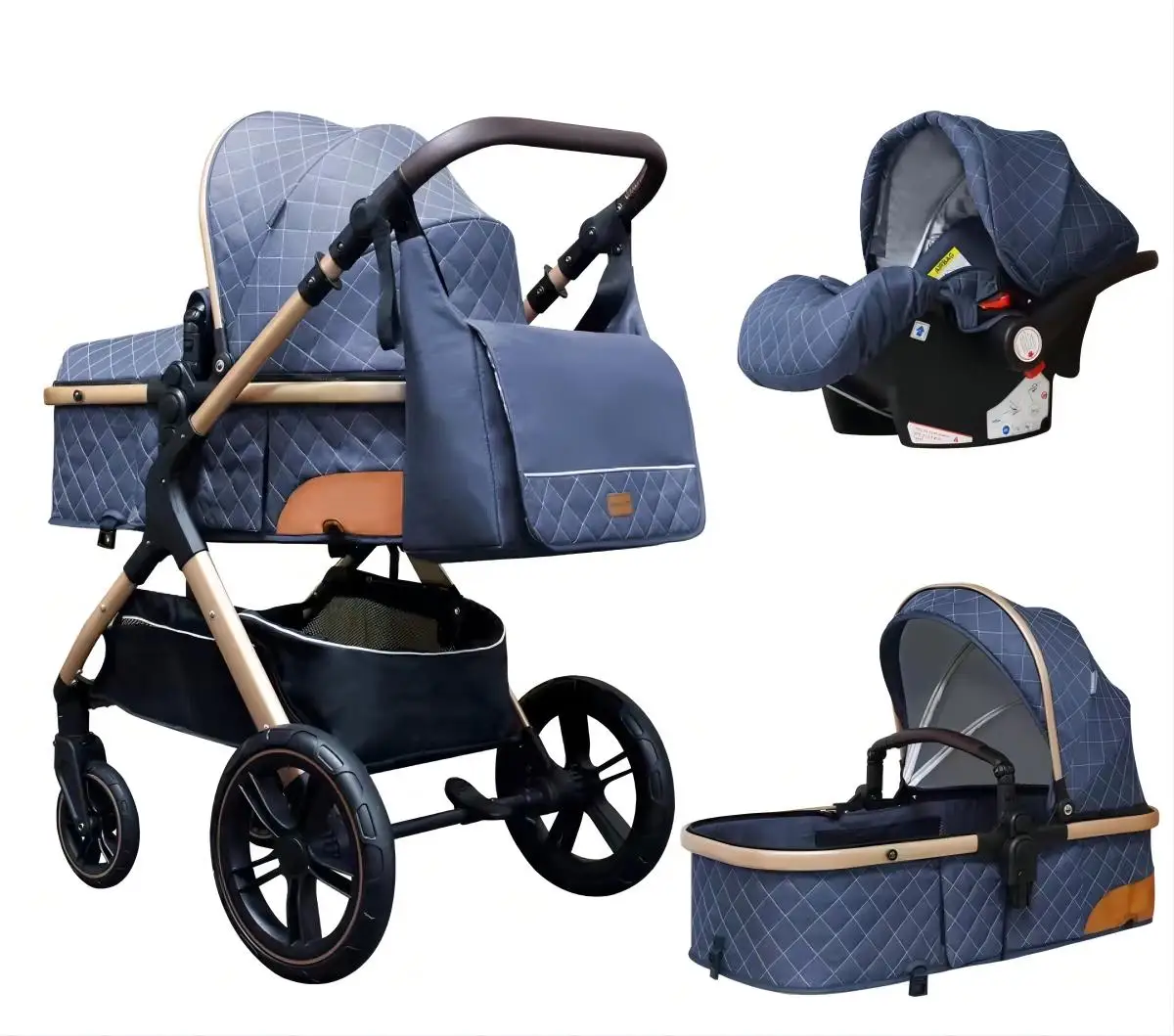 Factory Price Multi Function Wholesale new born luxury baby stroller 3 in 1 cochesitos de bebe 2 en 1