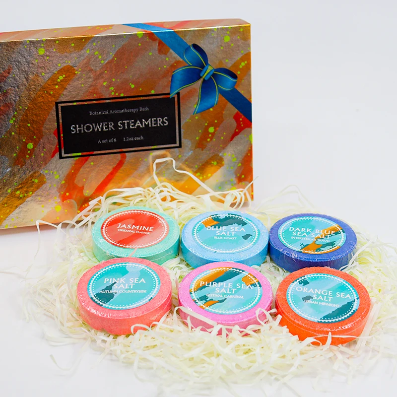 Hot Selling Relaxation Shower Bombs Vegan Organic Aromatherapy Fizzy Home Spa Sea Salt Shower Steamer Tablets bath bombs