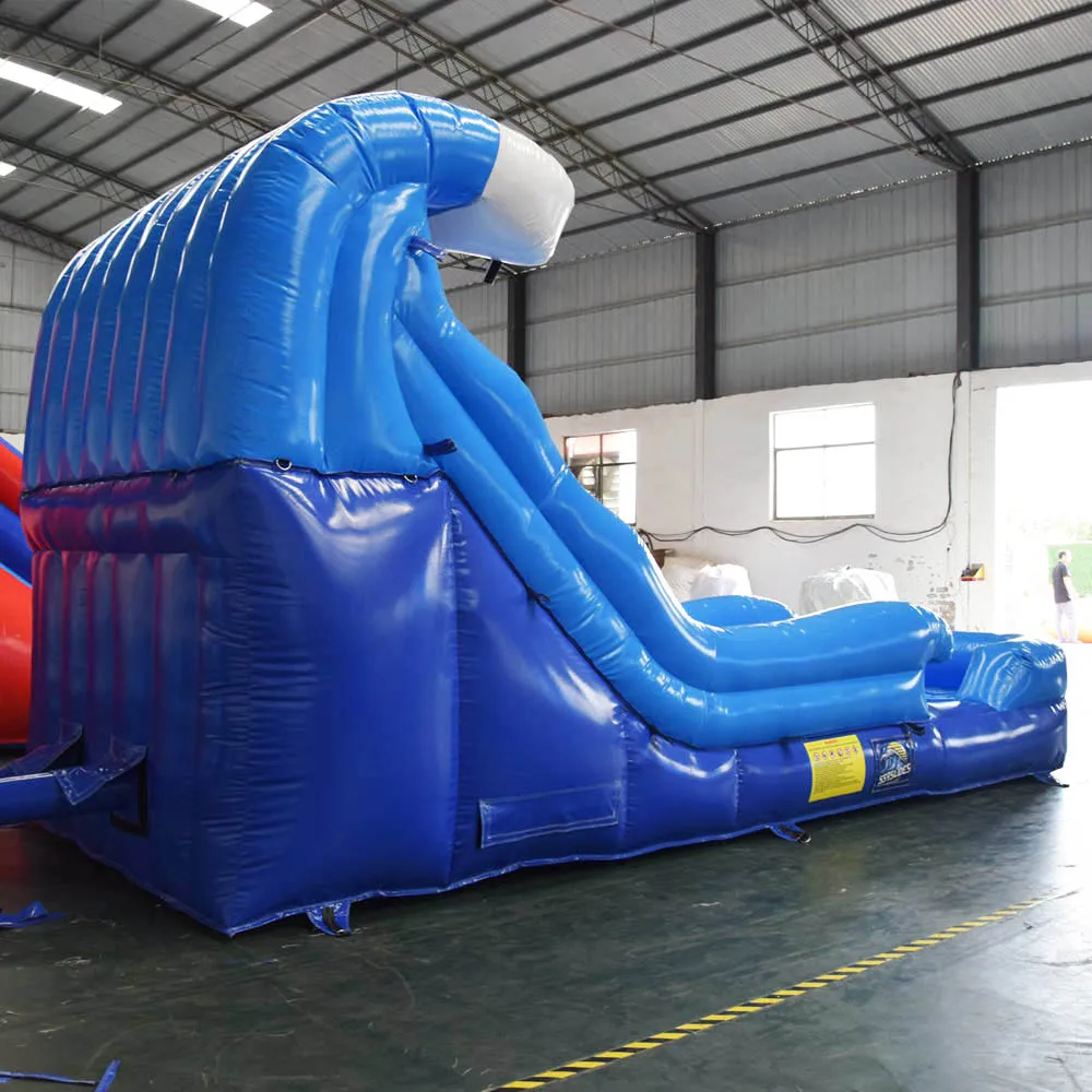 blue wave single slideway inflatable water slide for kids
