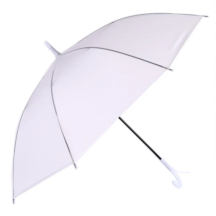 Promotion Logo Customized Straight Clear Transparent POE Umbrellas
