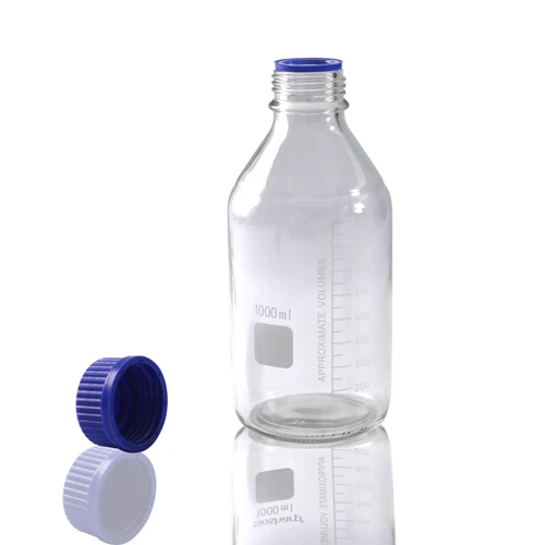 
1000ml Glass media bottle Blue cap bottle 