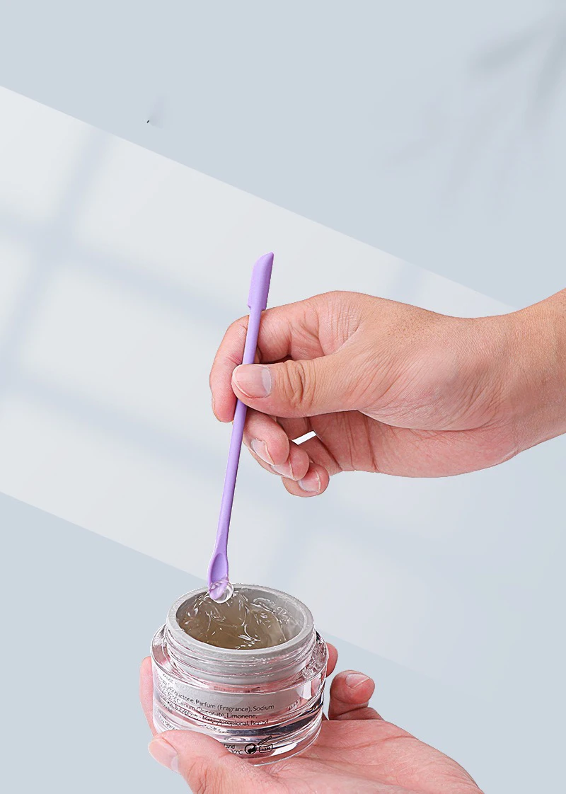 Pink Cosmetics Beauty Spatulas Scraper Tool set Silicone Small Rubber for Cream Makeup Easy use