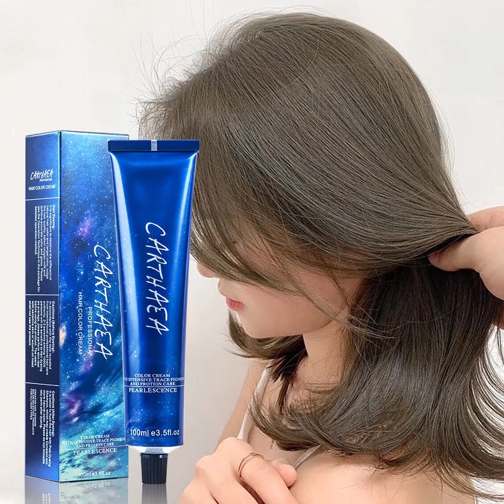 Carthaea OEM ODM professional hair styling long lasting low Ammonia brown salon black color permanent hair dye cream