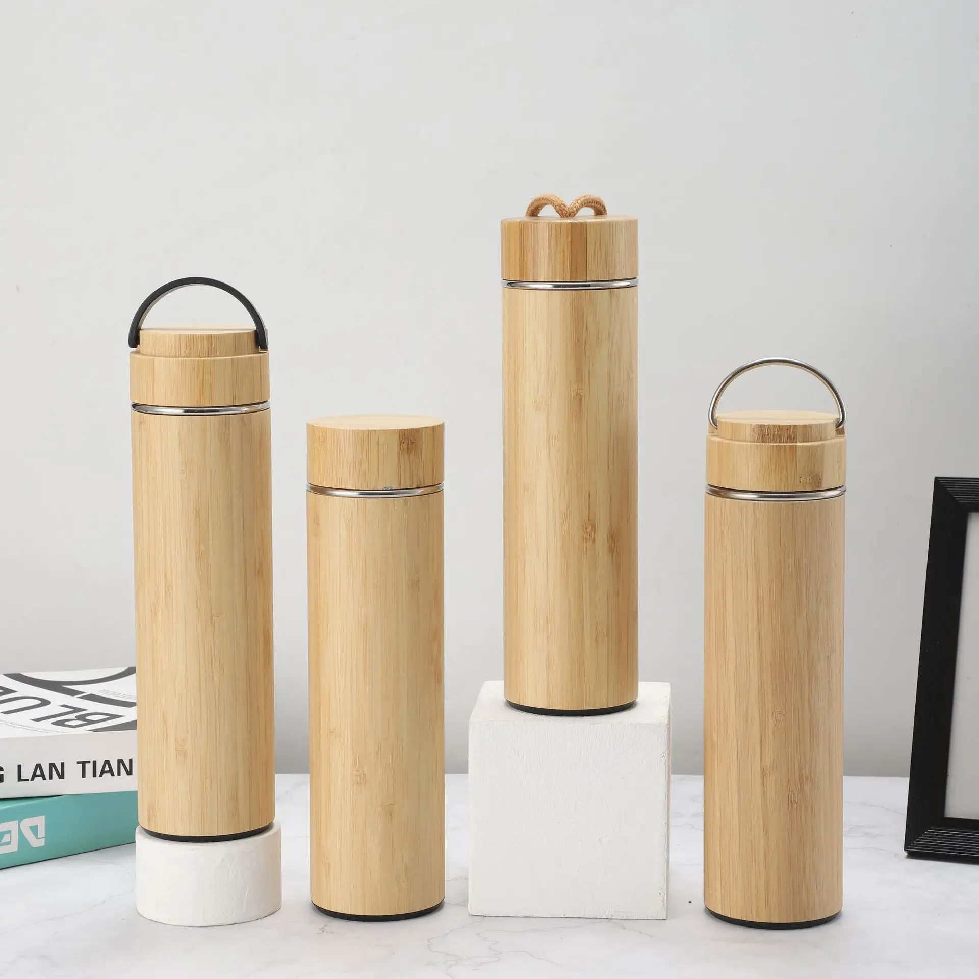 Bamboo Vacuum Cup Wholesale Hot Cold Stainless Steel Eco Friendly Bamboo CLASSIC Bamboo Bottle Vacuum Flasks & Thermoses Normal