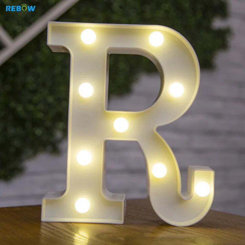 Party Wedding Home Decor 26 English Alphabet Marquee Light Electronic Sign Mini Led Letter Light