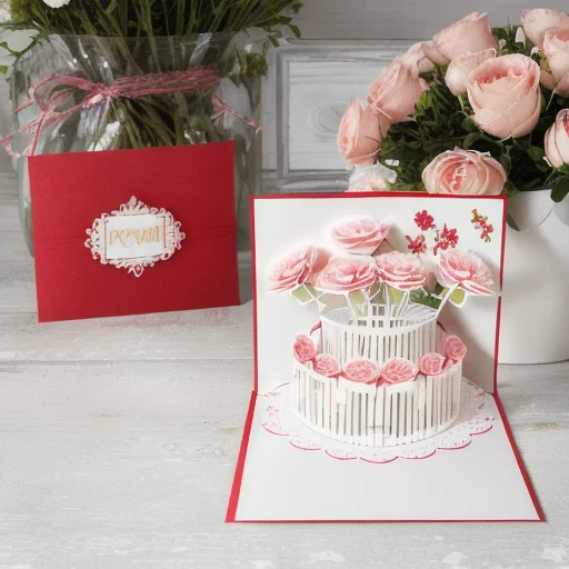 Wedding Invitation Card Pop-Up Card Craft Style Paper Greeting Card with Offset and UV Printing for Gifts