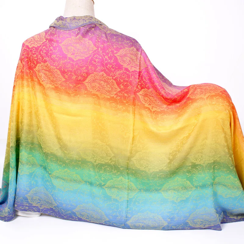 Ethnic Style Mixed Scarf Dual Jacquard Colorful Cashew Long Scarf Tourist Shawl Headscarf Imitation Cashmere Kashmir Scarf