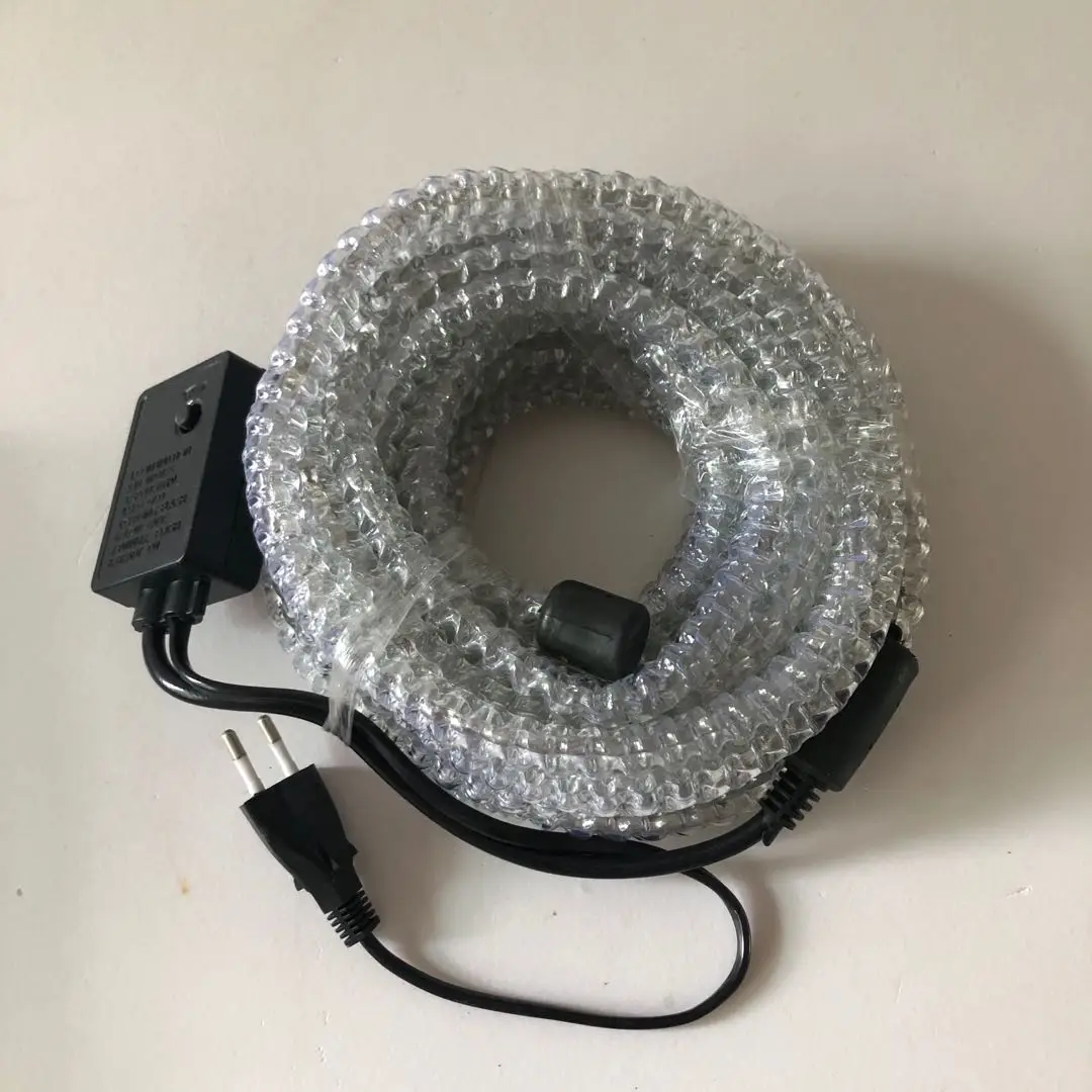 Водонепроницаемый светодиодный веревочный светильник, 10 метров, набор светодиодов 220 В, наружное украшение, Рождественский светодиодный веревочный светильник