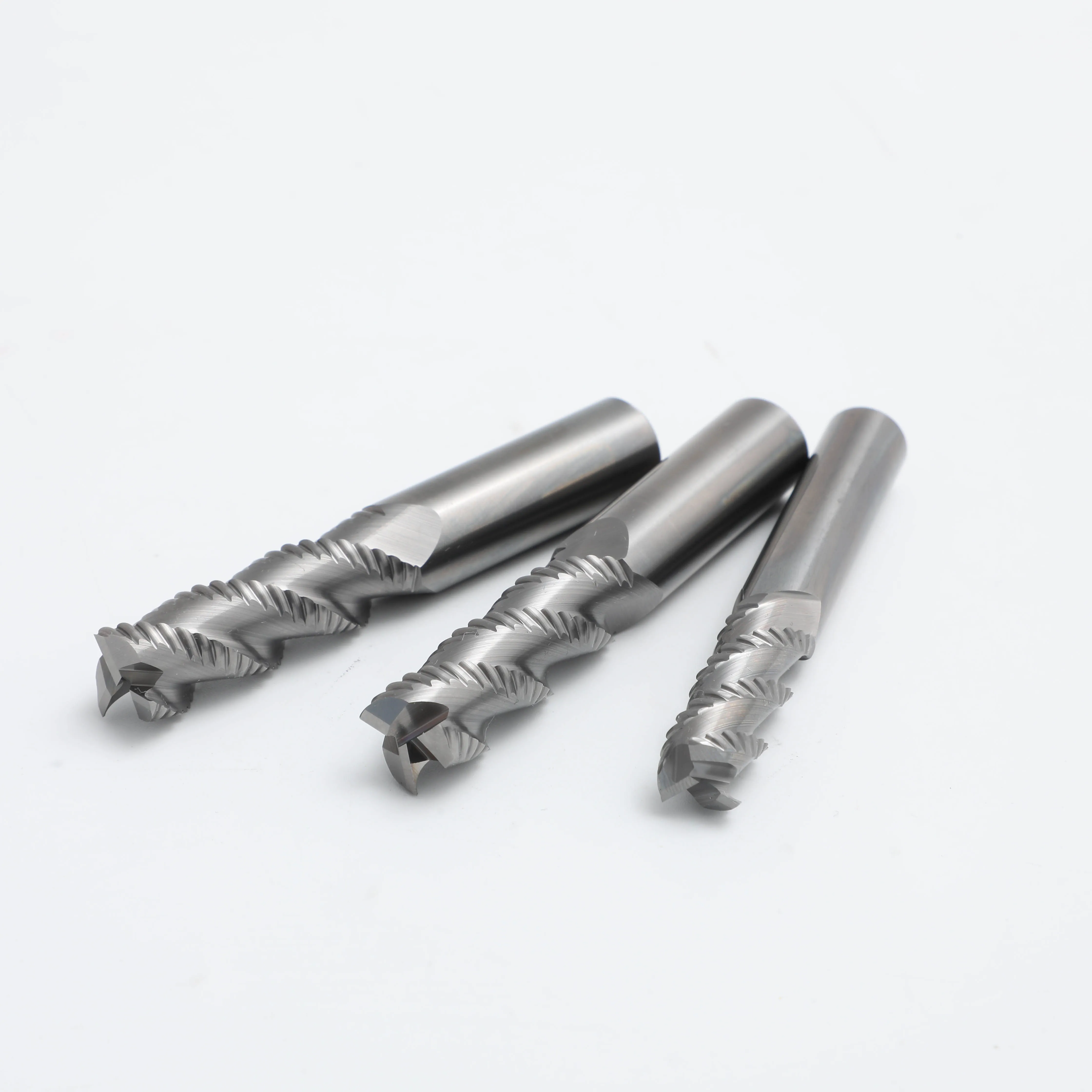 milling cutting tools 3 Flute solid carbide rough cutting end mills