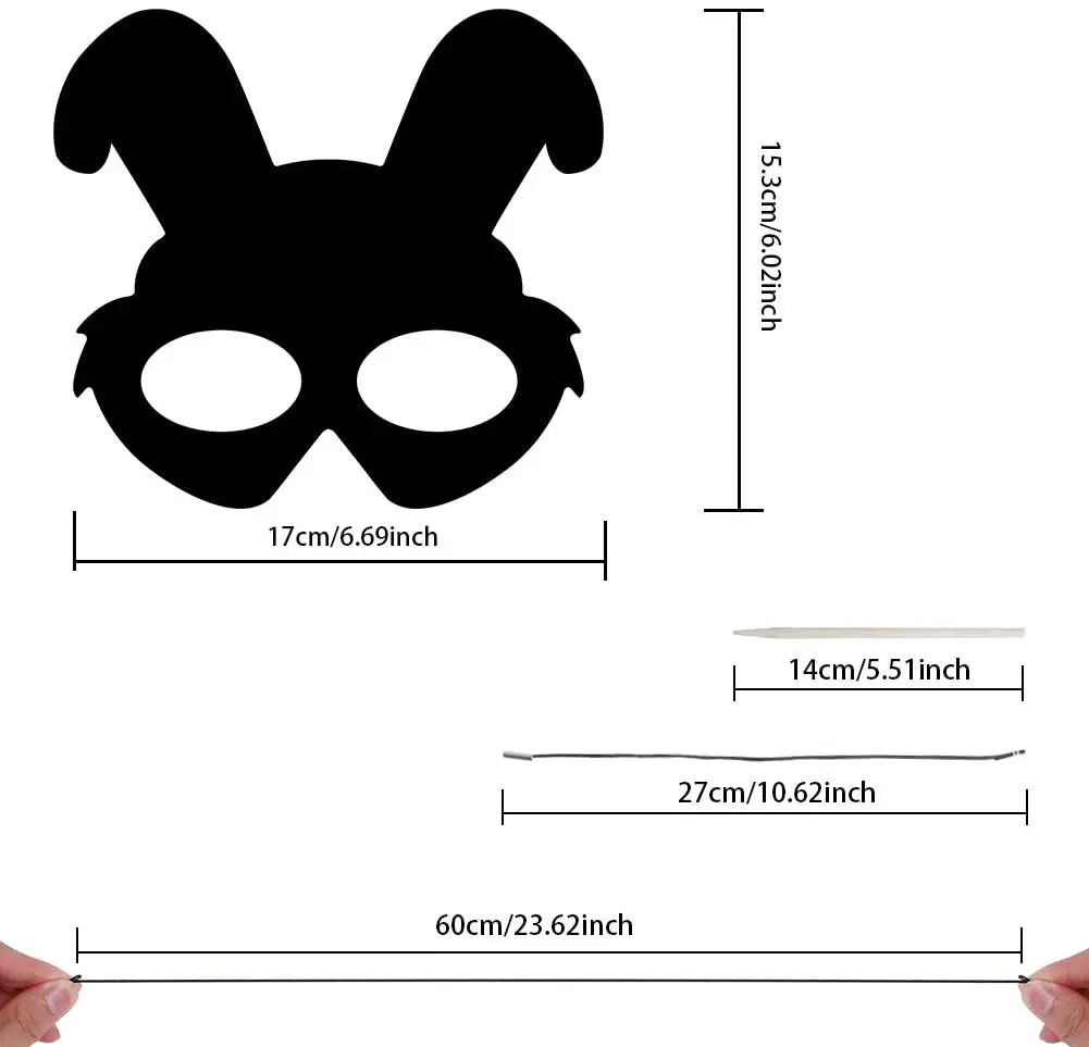 Magic Scratch Art Rainbow Scratch Paper Animal Masks Elastic Cords Scratching for Party Halloween Dress-Up