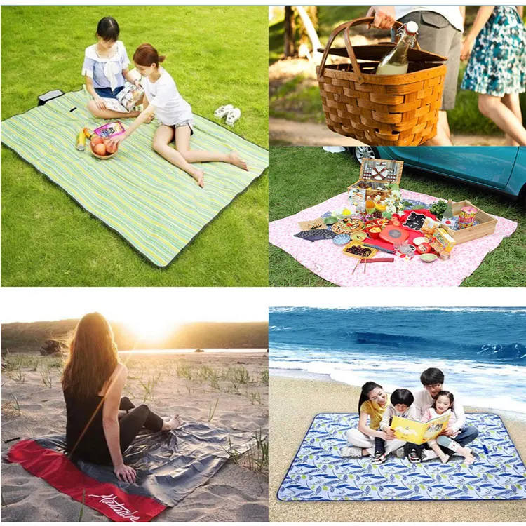 china wholesale water resistant foldable pvc waterproof outdoor beach rug pocket camping picnic blanket mat