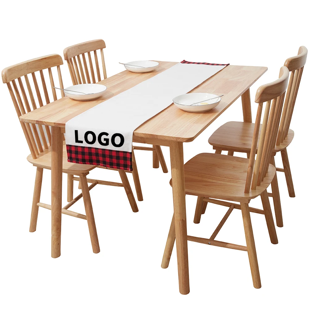 Factory Wholesale Solid Color Hotel Wedding custom logo pattern Stain Festive Table Runner