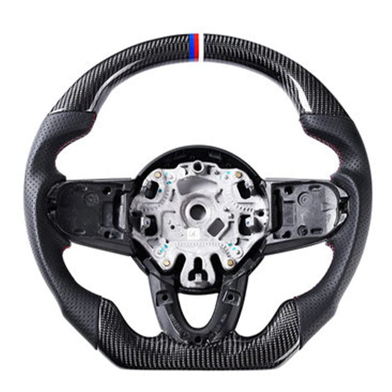 tantan  Real Carbon Fiber Steering Wheel Cover For F series Black and Red Color Available Factory Wholesale Interior Accessories