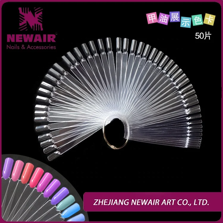 
Newair 50pcs plastic ABS display plaint nail polish color chart natural salon shop wholesale supplier 