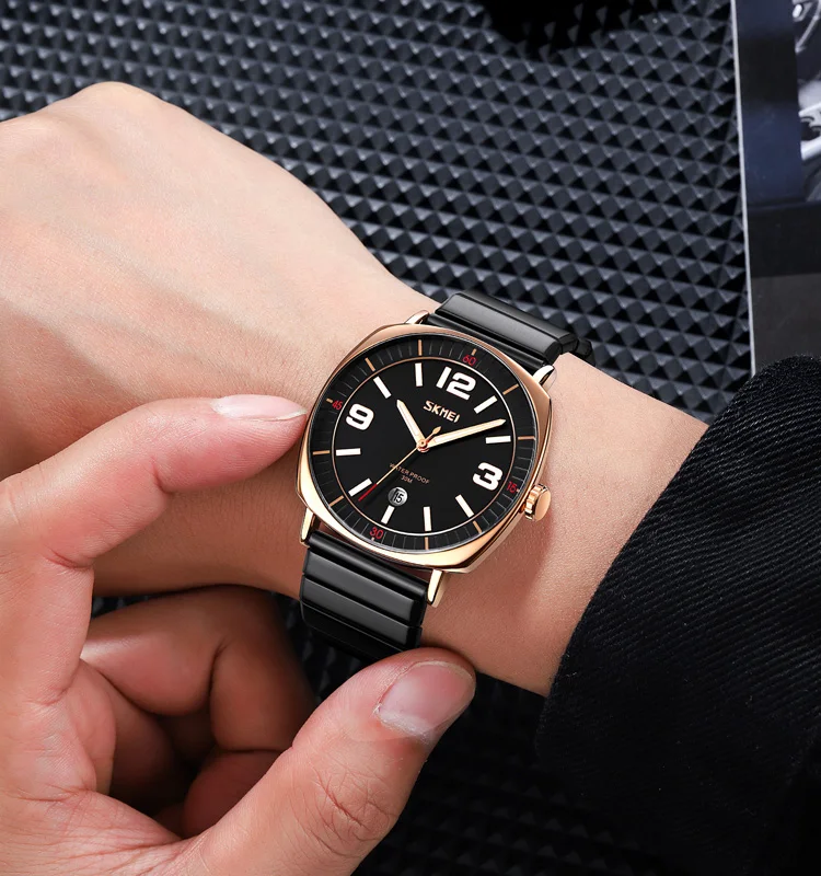 SKMEI 9280 brand watches luxury men quartz magnet wholesale watches stainless