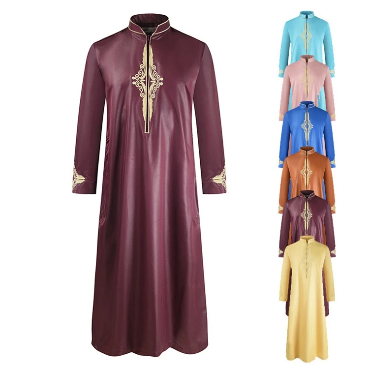 Muslim Homme Djellaba Jillaba Qessaba Ropa Gandora Musulmana Men Thobe