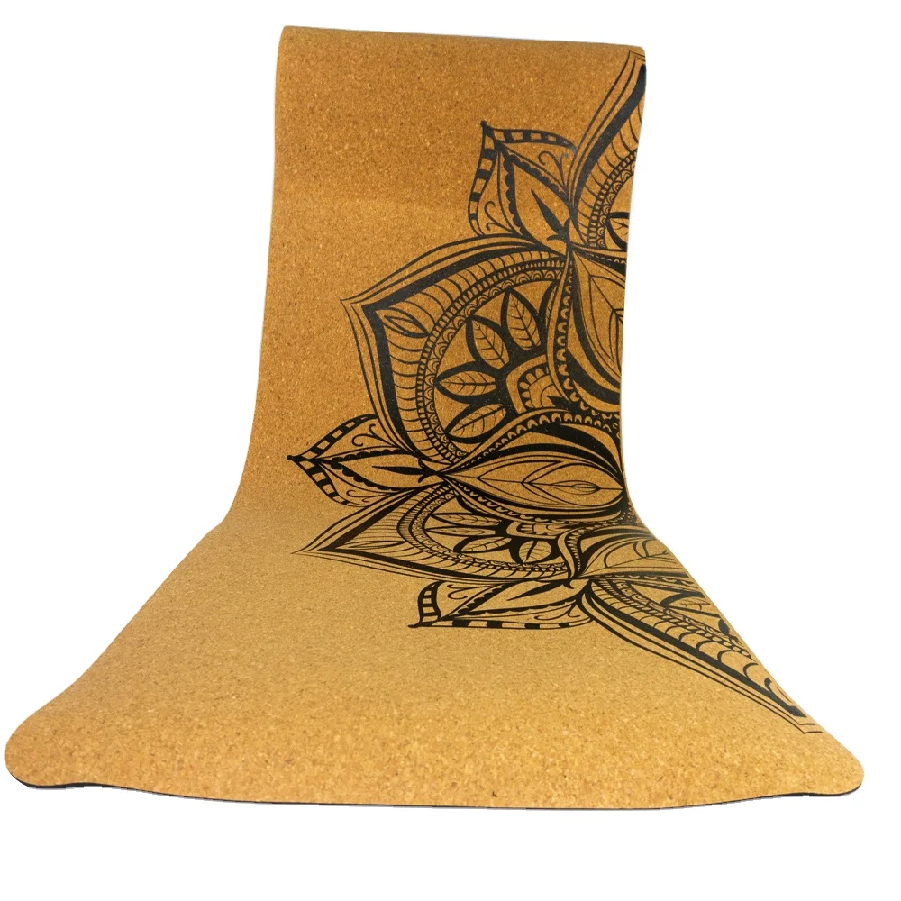 Толстый Противоскользящий коврик для фитнеса HUAYI из ТПЭ премиум-класса, коврик для йоги из натуральной пробки, коврик для йоги