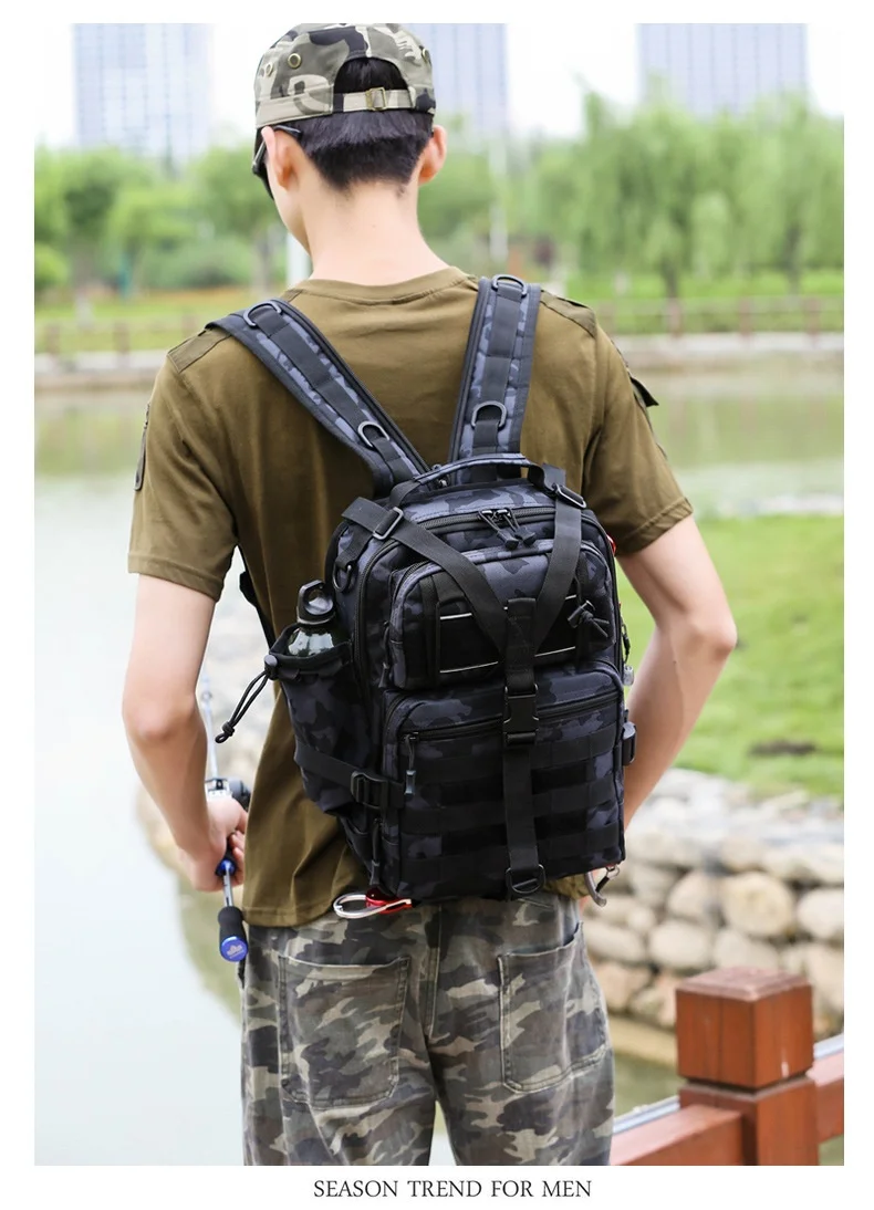 Waterproof lure Backpack Multifunctional Wholesale Camo Bag Outdoor Leisure fishing Bags fishing hook packaging bags