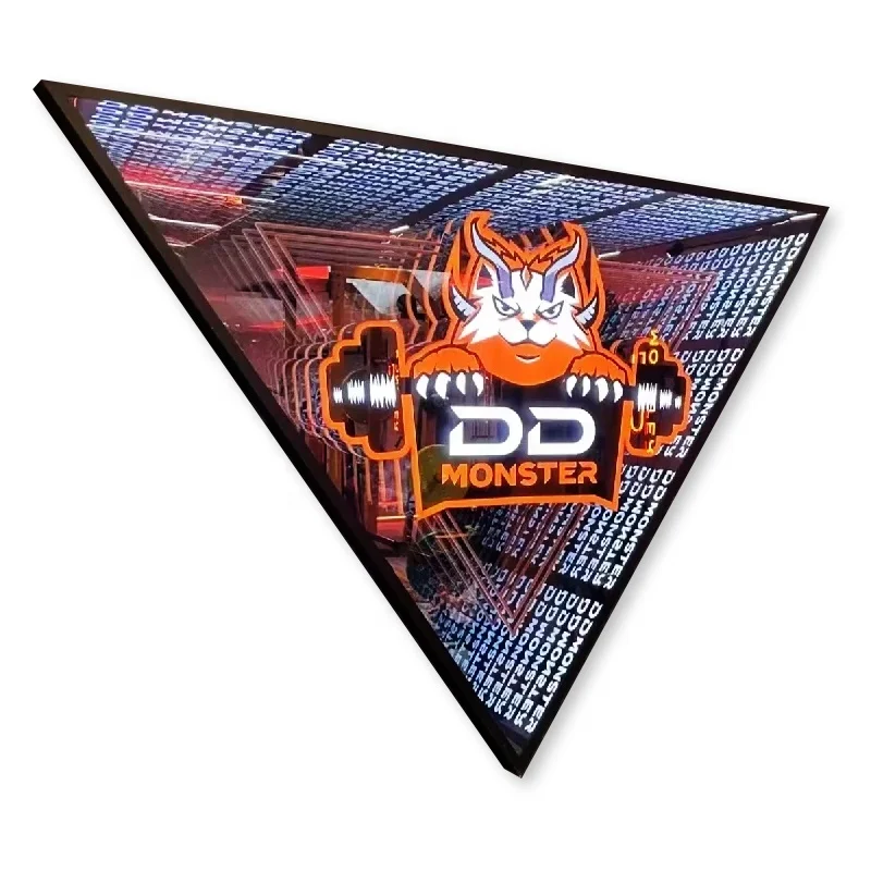 Outdoor waterproof Advertising Light Boxes Melaleuca mirror led neon sign  abyss mirror letter sign infinity mirror sign