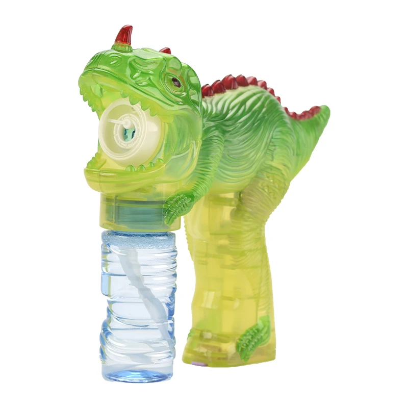 Пузырьковая светодиодная машина игрушка милый красочный мультфильм T-rex пузырьковая зеленый свет динозавр пузырь пистолет
