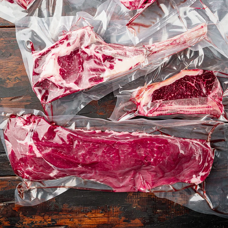 Changxi Factory Supplier 760mm*80um Food Grade PA PE Vacuum Packing Bag Embossed Food Plastic Storage Nylon Vacuum Bag