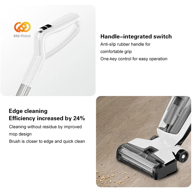 3In 1 Cordless Floor Washer Handheld Vacuum Cleaner Floor Cleaning wireless mop Wet&Dry Hepa Filter
