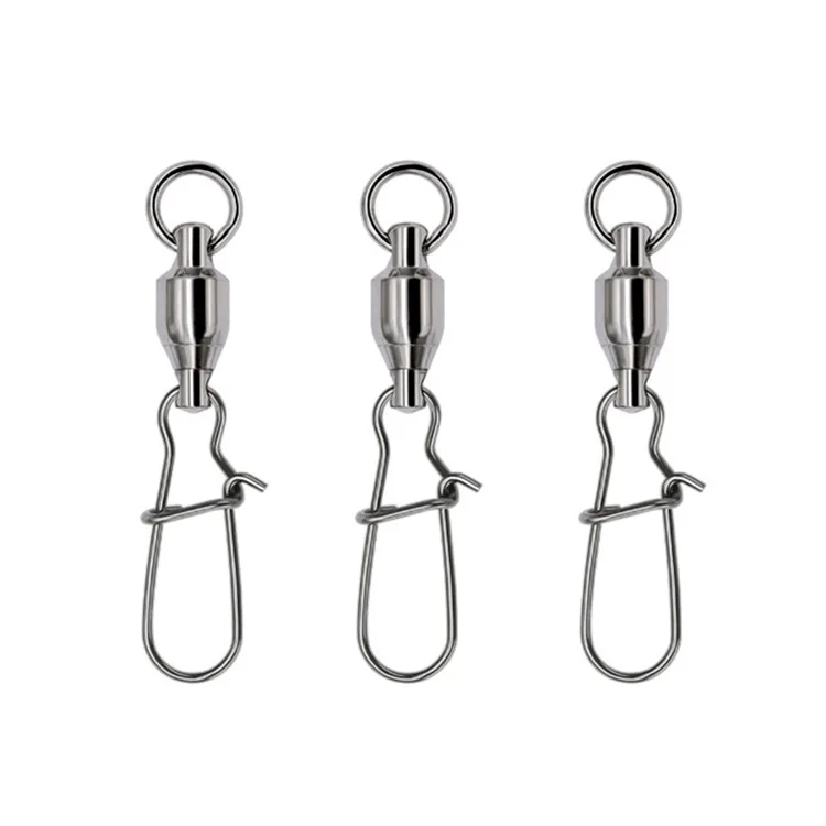 TOPIND Fishing Tackle Ball Bearing Swivel with Nice Snap