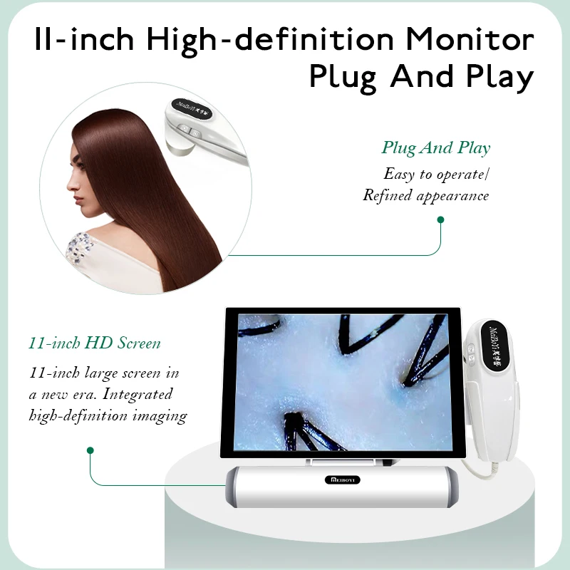 Meiboyi Portable four-spectrum High-definition touch screen Hair Machine scalp Camera Skin Analysis Detector Beauty Salons