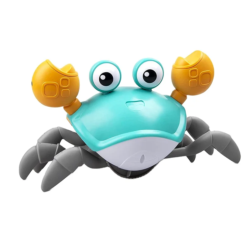 COMEMOIR Amazon Hot Sell Crawling Crab Toy Dancing Vivid Light Music Intelligent Sensor Rechargeable Crab Toy