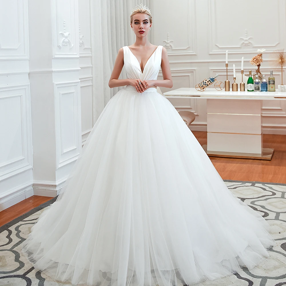 2021 оптовая продажа с фабрики, низкая цена, простое атласное свадебное платье, свадебные платья для женщин