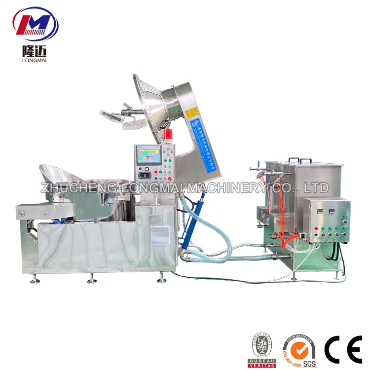 
Chinese automatic double popcon machine de electromagnetic popcorn continuous machinery supplier producers 1400W for industry 