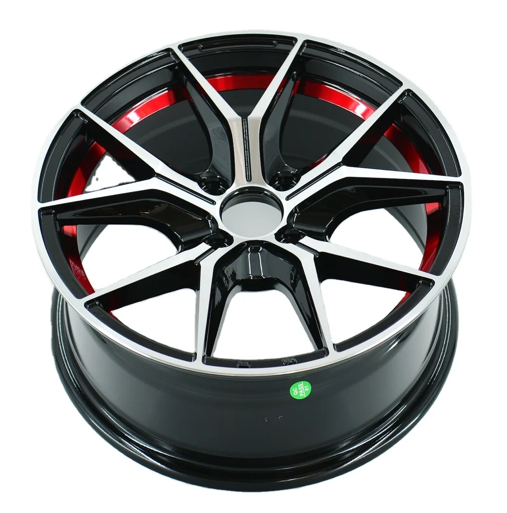 Black and red alloy wheels import alloy wheels 14inch 15inch 16inch 17inch