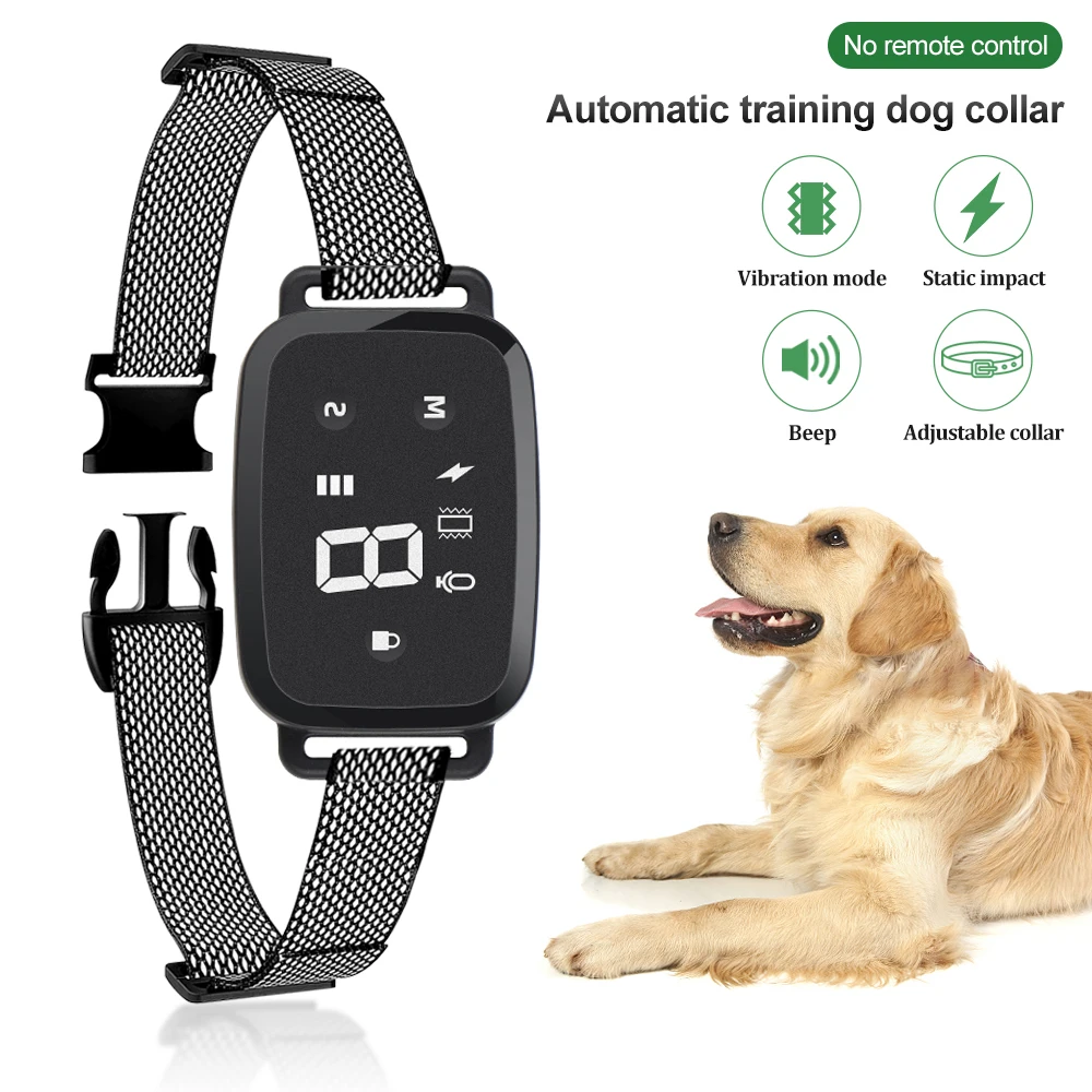 Hot Sale Electronic Anti Bark Control Waterproof Adjustable Dog Collar Shock Vibration Rechargeable Dog Training Collar