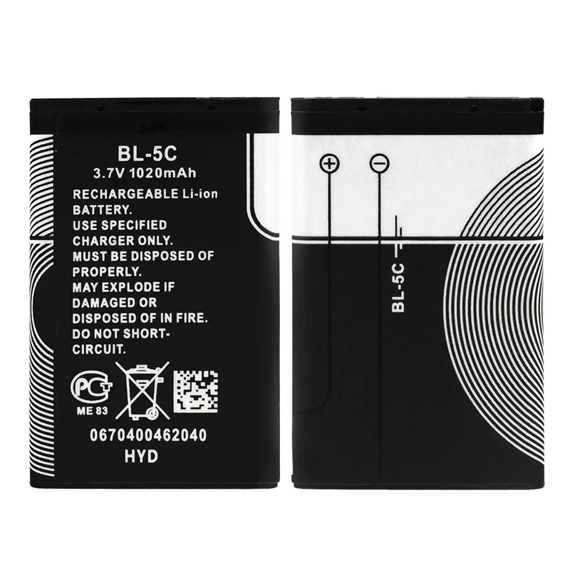 3 7 V 1200 мА/ч BL-5C батарея для Nokia 1100 1600 2112 3100 3555 6085