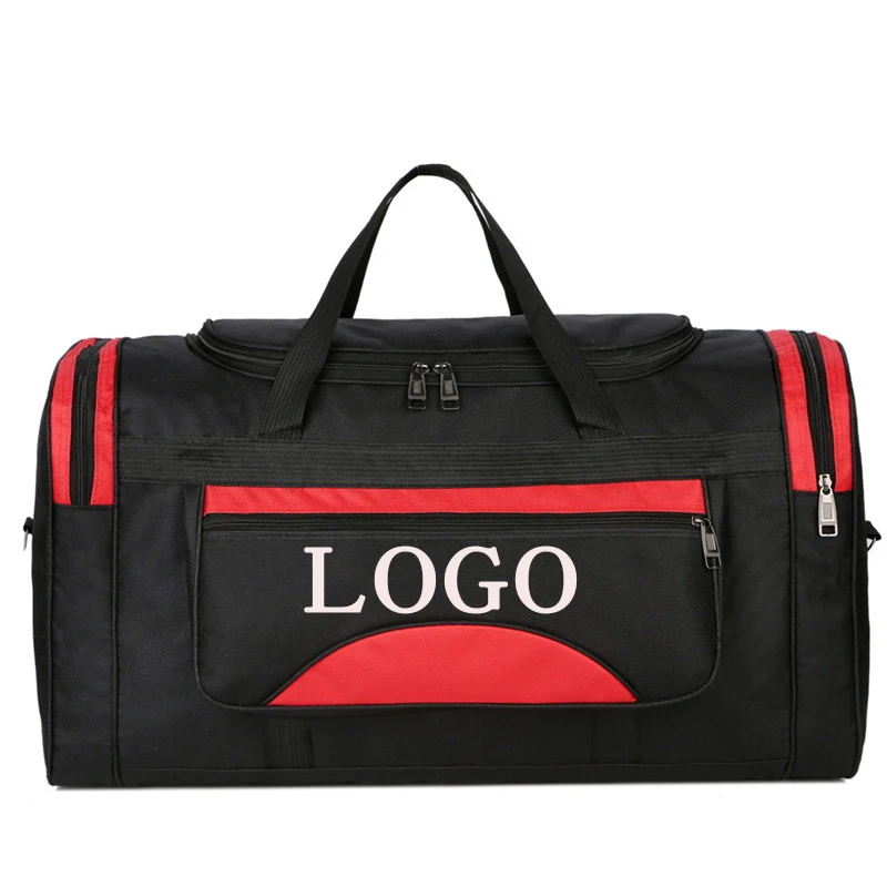 BSCI custom Foldable Large Capacity Canvas Sport Duffel gym bags with custom print for Men Women travel bags
