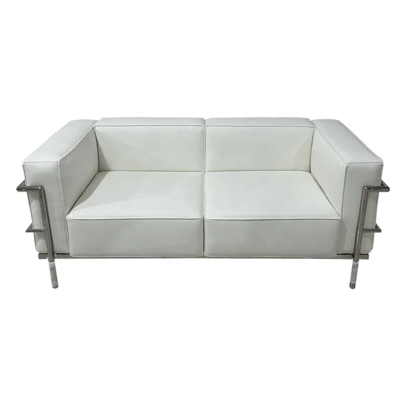 Factory High Density Sponge Stainless Steel Frame Reception Sofa Set furniture sofa set leather