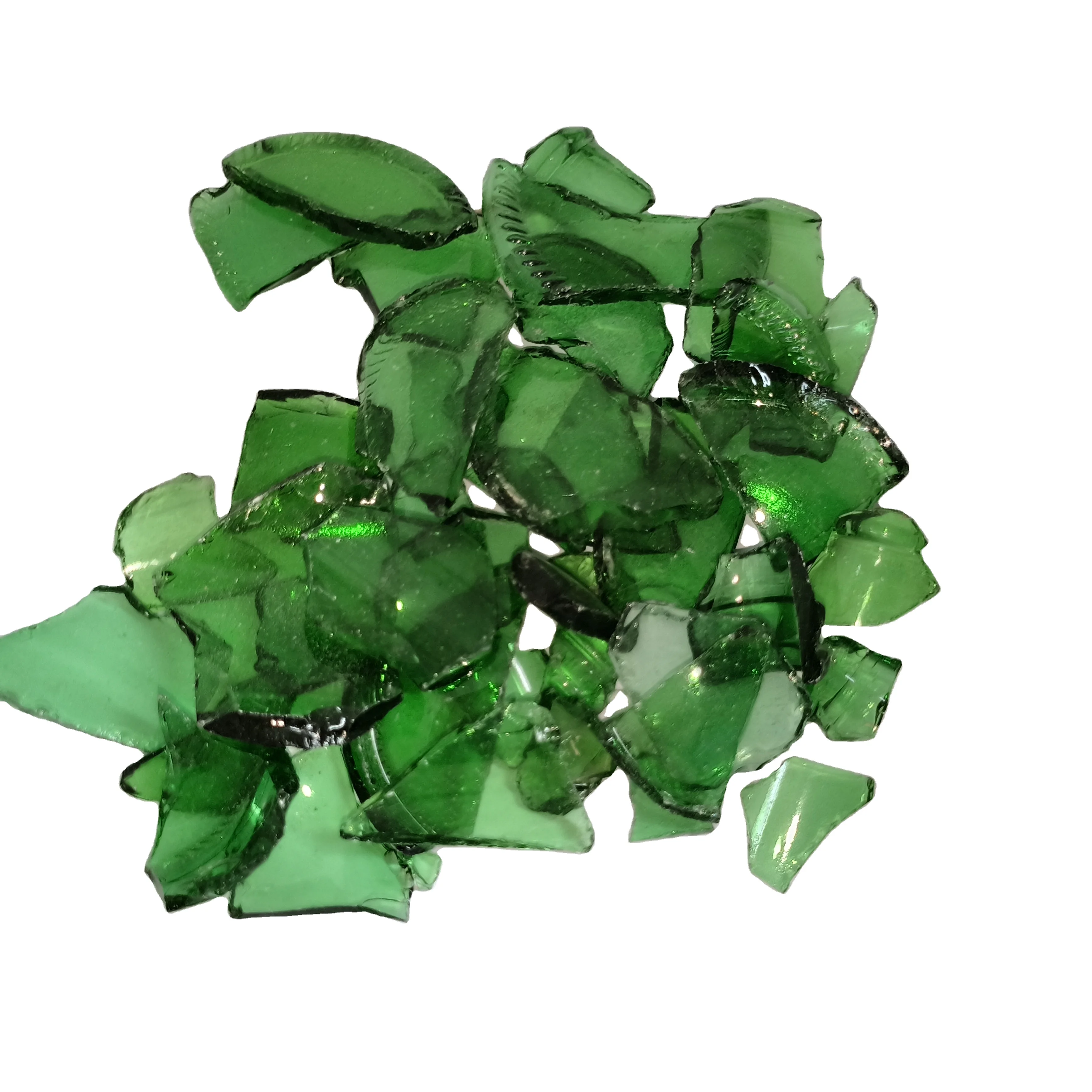 Glass Manufacturer Broken Glass Bottle Scrap Green Recycled Glass Cullet for Sale