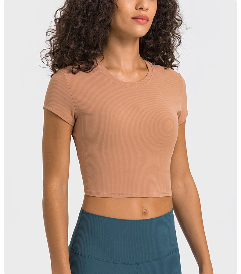 Wholesale Round Neck Fitted Cropped Ribbed Printed Black T-Shirts Femme Good Quality Manufacturer Streetwear T Shirt For Women