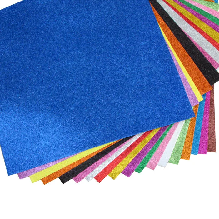 A4 Glitter EVA Foam Craft Paper for DIY Handcrafts Decoration Glitter Foam Stickers