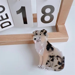 2022 ins ацетатные полые дизайнерские заколки для волос в форме собаки французские Мультяшные животные заколки для волос в форме собаки для женщин