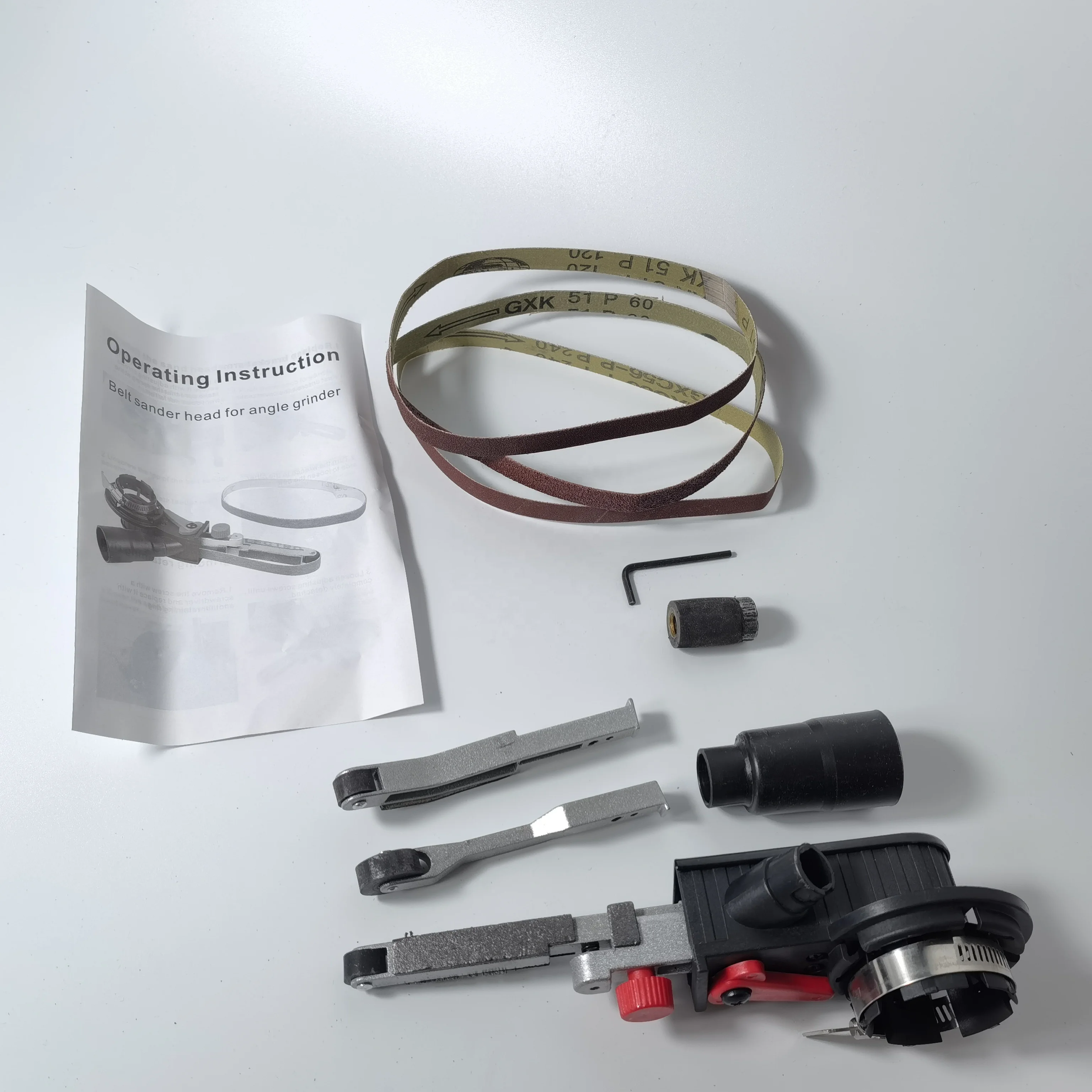 M10/M14 Sanding Belt Adapter Attachment Converting Electric Angle Grinder to Belt Sander Wood Metal Working