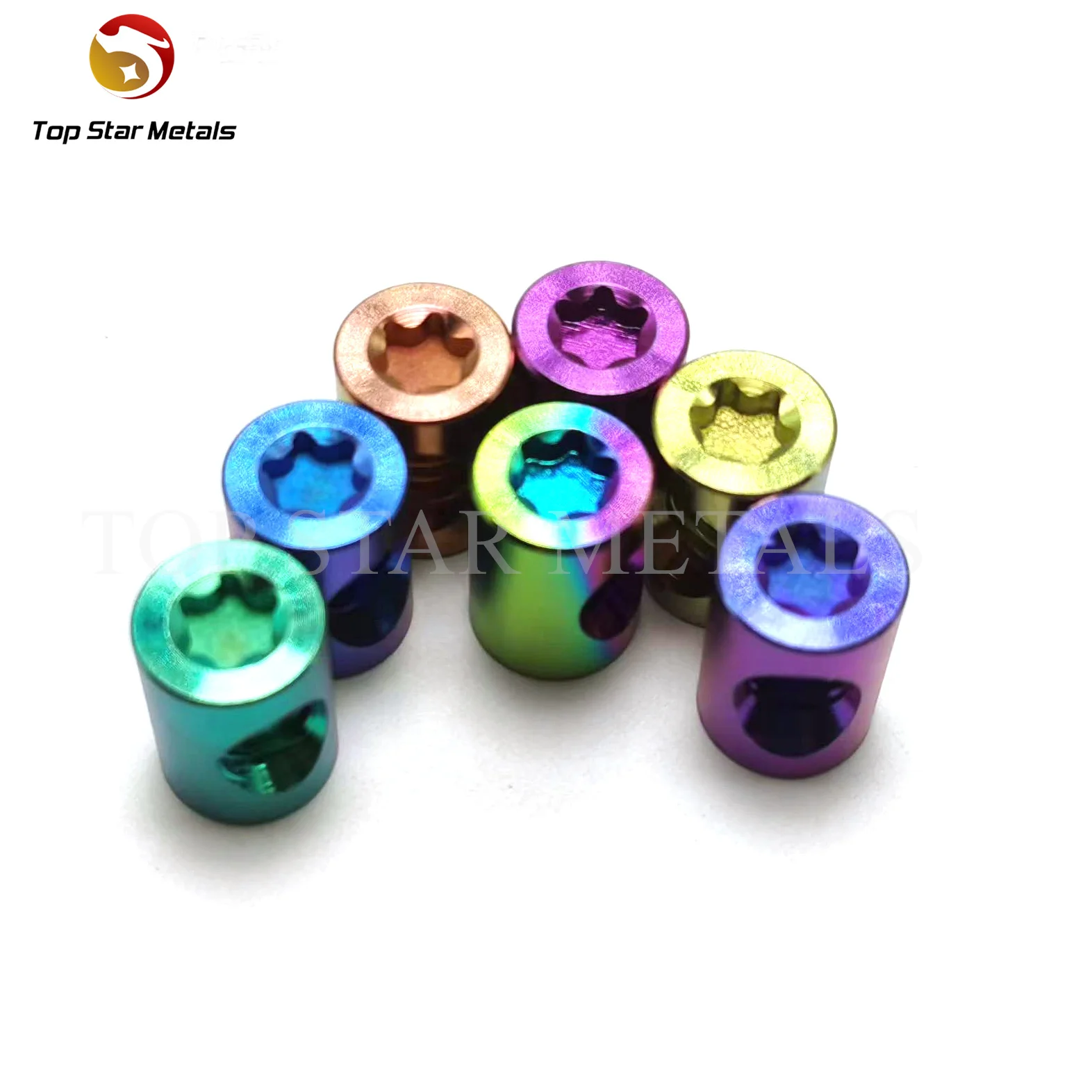 TITST Bike Crankset Screw Chain Wheel Bolts Titanium Cylindrical Nuts M5 Nut for Bicycle Seat Bike Repair Fixed