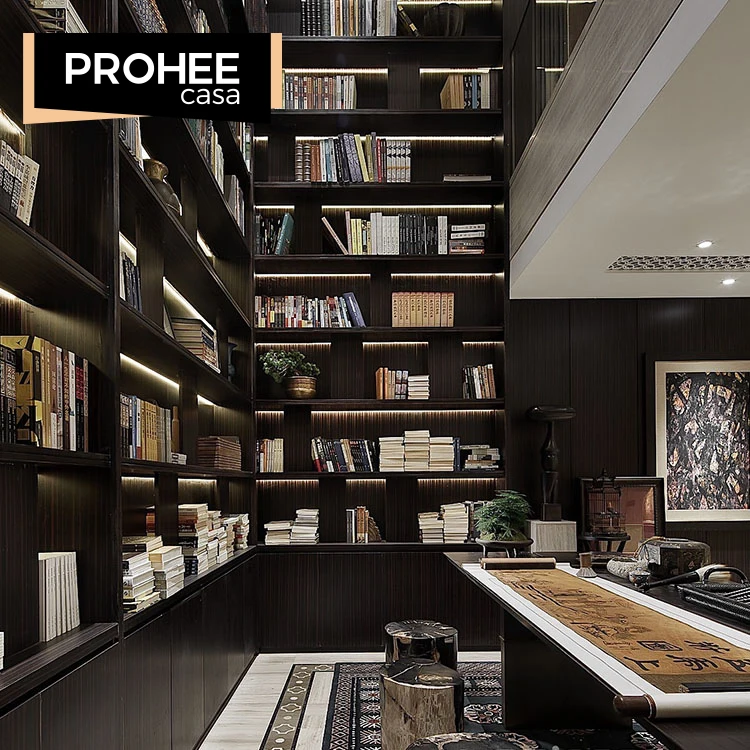 Современная мебель для гостиной PROHEE, деревянная настенная угловая книжная полка, книжный шкаф